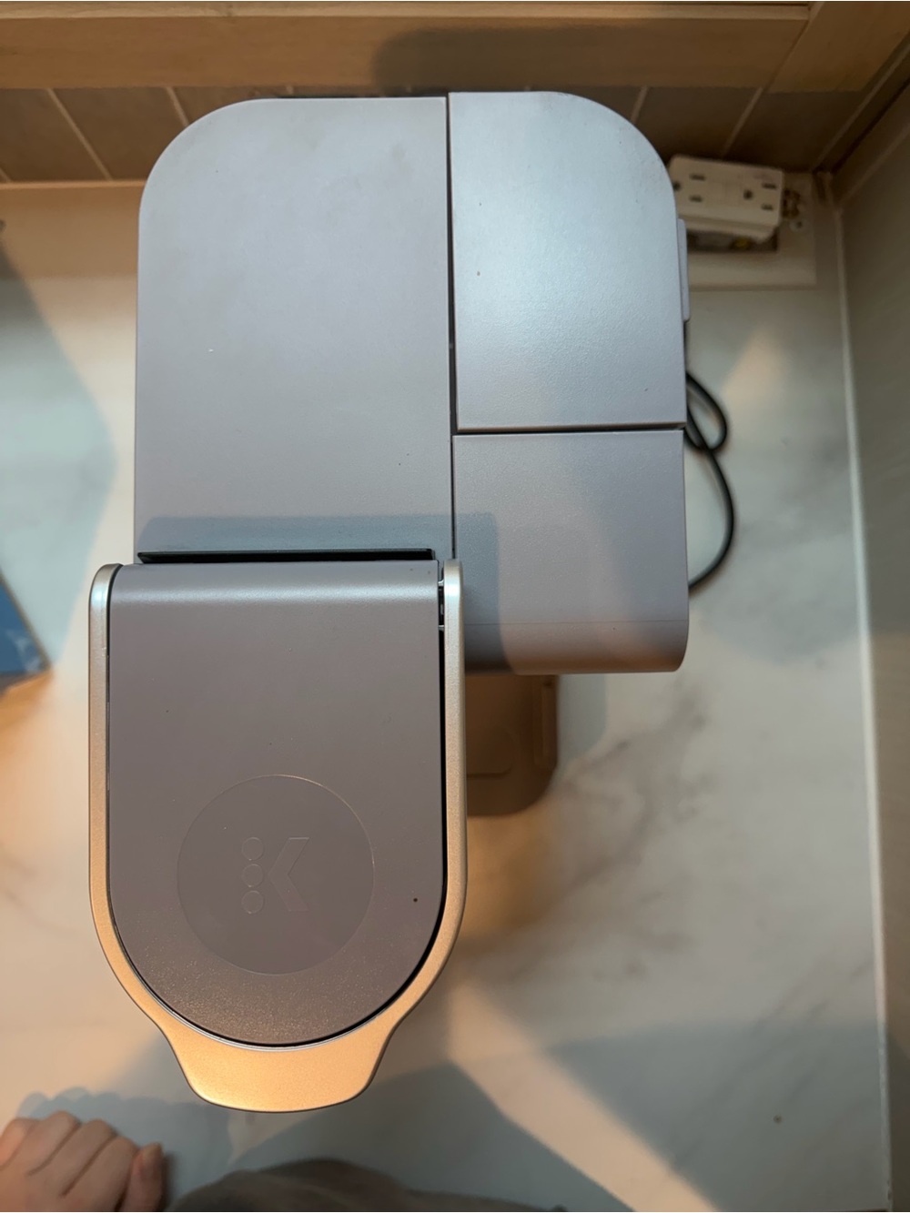 Keurig Single Serve Coffee Maker in Light Gray and Silver